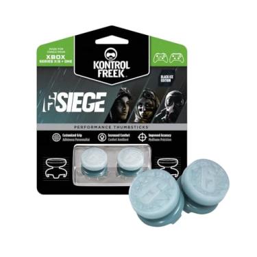 Imagem de KontrolFreek Rainbow Six 6 Siege Performance Thumbsticks para Xbox One e Xbox Series S/X | 2 High Rise, Híbrido/Plano | Azul/Branco