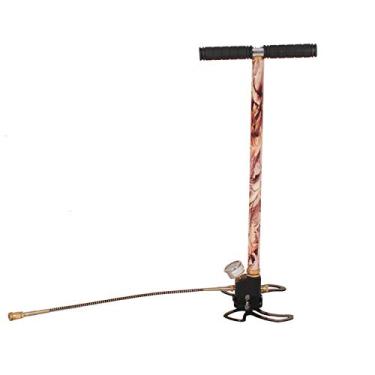 Imagem de TUXING Bomba manual PCP de aço inoxidável 4500PSI, pedal dobrável de 3 estágios, bomba de alta pressão para pistolas de ar, caça, paintball (camuflagem vermelha)