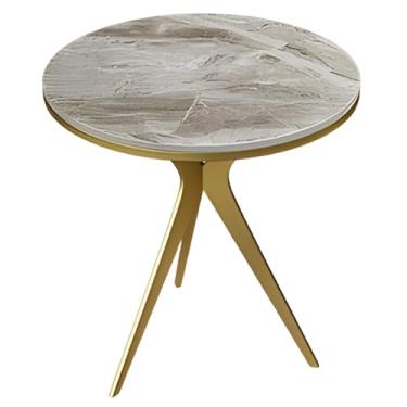 Imagem de Mesa Lateral Redonda, Mesa Lateral Pequena Resistente E Durável, Mesa Lateral Moderna Com Estrutura De Metal, Para Sofá E Dormitório (Color : STYLE 18, Size : 19.68x19.68in)