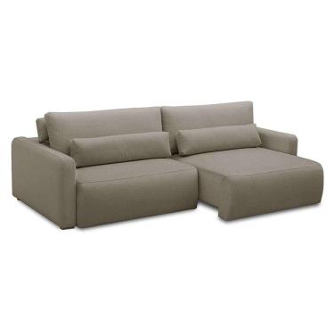 Imagem de sofá 4 lugares retrátil e reclinável siena veludo castor
