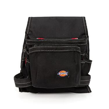 Imagem de Dickies Work Gear Bolsa de ferramentas e utilidade de lona de 8 bolsos para cintos de trabalho, bolso com fixação, laços de martelo, passador de cinto de 5 cm, preta (57075)