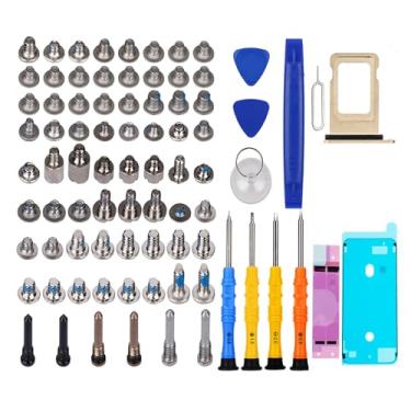 Imagem de DARYCOM Repair Conjunto completo de parafusos 72 peças para iPhone 11 Pro Max, kit de ferramentas de reparo de 6,5 polegadas, 4 chaves de fenda, mapa de localização, 3 abridores de ferramentas, 1