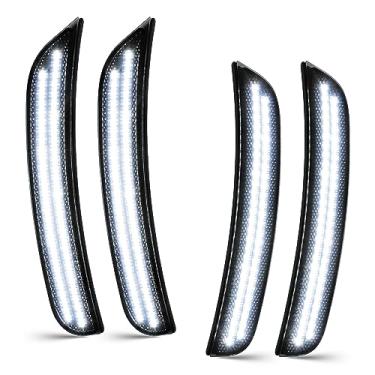 Imagem de NEIFILES Luzes de LED laterais para Dodge Charger 2015-2021 para-choque dianteiro traseiro para-choque lâmpadas brancas pacote com 4