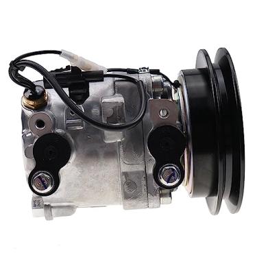 Imagem de YIHETOP Compressor A/C 447260-5351 compatível com escavadeira Kubota KX080-3 KX121 KX121-3 Denso SV06E 12V