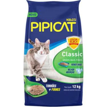 Imagem de Areia Sanitária Pipicat Classic Para Gatos (12 Kg) - Kelco - Pipicat -
