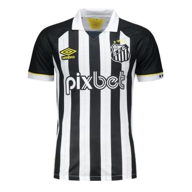 Imagem de Camisa Masculina Santos Torcedor Umbro 2023 Listrada Pelé-Masculino