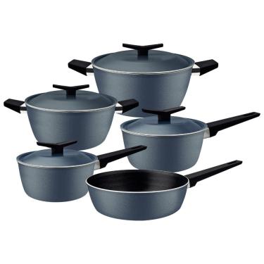 Imagem de Conjunto de Panelas 5 Peças Tramontina Spezia com Antiaderente Starflon – Azul 