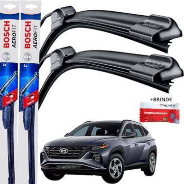 Imagem de Par Palheta Limpador Parabrisa Dianteiro Silicone Bosch Paleta Hyundai Tucson 2017 á→ 2024