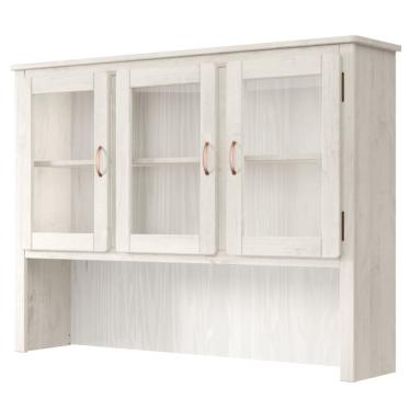 Imagem de Oratório em Madeira Maciça com 3 Portas Branco Envelhecido