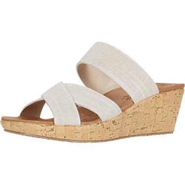Imagem de Skechers Cali Sandália feminina Rumble On - Camp Glam Wedge, Natural, 6.5