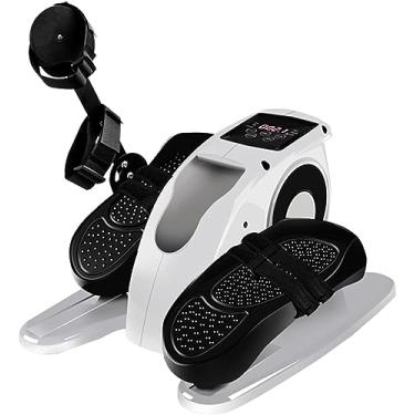 Imagem de Exercitador multifuncional de mão/perna, exercitador de pedal elétrico com configurações de controle de 5 velocidades, mini bicicleta ergométrica com tela LCD para casa de escritório, mulher