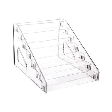 Imagem de rockible Suporte de rack de exibição de acrílico suporte de esmalte para coleções de medalhas e emblemas, 7º nível