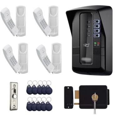 Imagem de Porteiro Coletivo Interfone Eletrônico Predial Residencial 04 Pontos Fechadura Botoeira Tag Intelbras