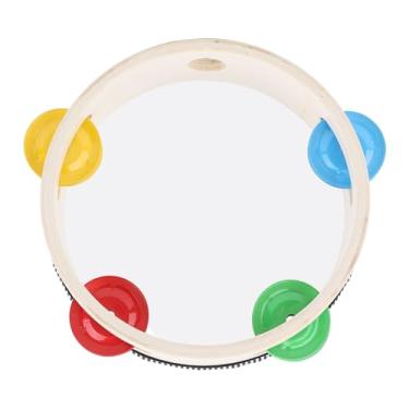 Imagem de Pandeiro de Madeira de 6 Tamanhos, Pandeiro de Tambor Portátil Com Jingles Metálicos, Instrumento Educacional para Adultos e Crianças (6 polegadas)