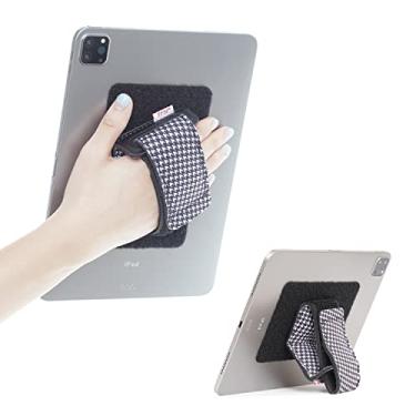 Imagem de TFY Fita adesiva acolchoada com alça de mão – Suporte removível DIY para smartphones, tablets compatíveis com iPad Pro de 12,9 polegadas/Mini 6/Air 5/Galaxy Tab/Kindle Fire e mais (padrão de bolacha)