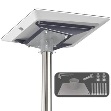 Imagem de KNUOPYT Adaptador de tubo plano de alto desempenho Starlink, kit de instalação de roteador de internet Starlink, suporte para antena de teto Starlink (prata)