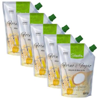 Imagem de Kit 5x Adoçante Culinário Stevita Forno e Fogão - 400g cada - Total 2kgs