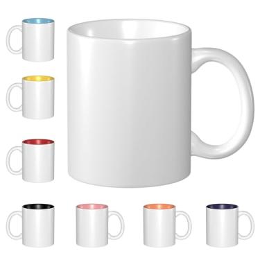 Imagem de Canecas de café personalizadas com imagem de foto de texto 325 ml xícara de chá 2 lados impressão personalizada presentes de foto para amantes, amigas, mães, presentes de Natal, FBA-branco