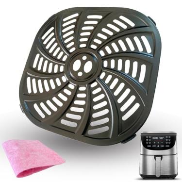 Imagem de HQT 7 QT Prato de fritadeira a ar quadrada para fritadeiras a ar Gourmia GAF778, frigideira a ar premium, frigideira, placa de crocante, prateleira de grade para fritadeiras Gourmia de 7 litros,