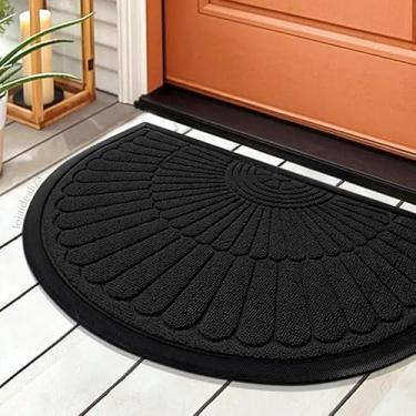 Imagem de 1 Tapete Porta Capacho Naska Meia Lua Antiderrapante 40X60pt