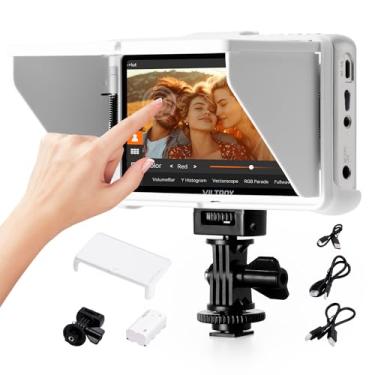 Imagem de VILTROX DC-V1 14.0 cm Touchscreen Camera Field Monitor DSLR Monitor com 3D LUT Waveform 400Nits 160° Wide View Angle 1920X1080 IPS 4K HDMI Loop in/Out Video Peaking Focus Assist, bateria/para-sol
