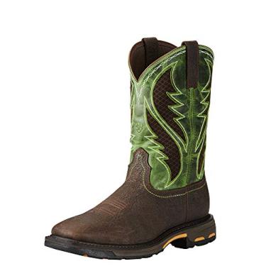 Imagem de Bota masculina ARIAT Heritage Roughstock Western Boot Work, Bruin Brown/Grass Green, 13