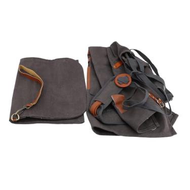 Imagem de Avental de Lona Impermeável à Prova de óleo, Avental de Barbeiro Cruzado Com Vários Bolsos Ajustável, Avental de Trabalho para Carpintaria, Cabeleireiro