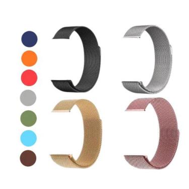 Imagem de Pulseira Aço Magnética Compatível Smartwatch Ultra Max Bw25 - Poolsy, 