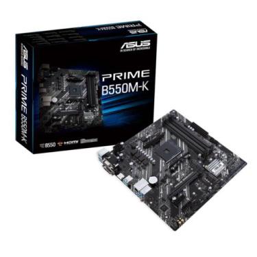 Imagem de Asus Prime B550M-K (AM4 - DDR4 4800 O.C) - Chipset AMD B550 - USB 3.2 