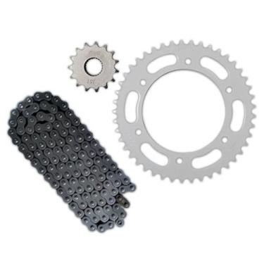 Imagem de KIT RELAÇÃO TRANSMISSÃO BRANDY YS 250 FAZER S/RETENTOR AÇO 1045 ref 00