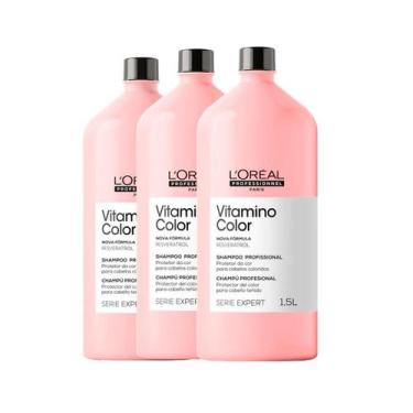 Imagem de Kit (3und) Shampoo Vitamino Color 1,5L - L'oreal - L'Oréal Professionn