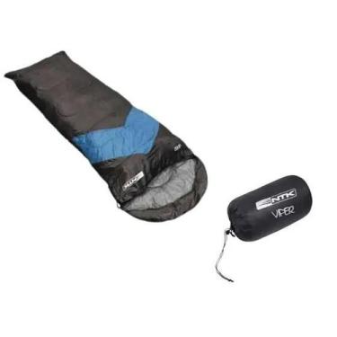 Imagem de Saco de dormir Nautika Viper NTK 5C à 12C, Preto e Laranja