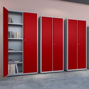 Imagem de Armário para Escritório 2 Portas 4 Prateleiras Aço AP402SL - Pandin Mó