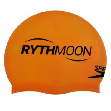 Imagem de Touca De Natação Speedo Adulto Lisa Flat Swim Cap Rythmoon, Laranja
