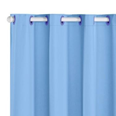 Imagem de Cortina Blackout PVC corta luz 100 %  2,80m x 1,60 Azul - Shopping Hom