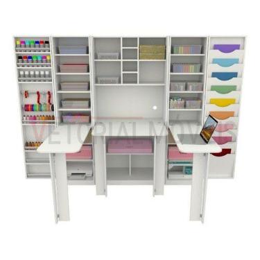 Imagem de Armário Multifuncional Ateliê M3 Estação Scrapbox - VETORIAL MÓVEIS, B