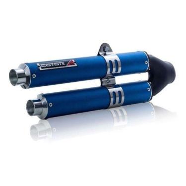 Imagem de Escape / Ponteira Coyote Competition Duplo em Alumínio Colorido (Anodi