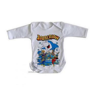 Imagem de body nenê criança roupa bebê manga longa  Tutubarão JabberJaw - Empóri