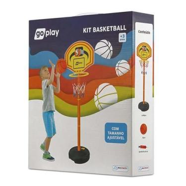 Imagem de Kit Basquete c/ Pedestal Ajustável Bola Bomba Multikids