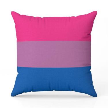 Imagem de Capa de Almofada Avulsa Estampada Bandeiras LGBT Cores 45cm x 45cm - D