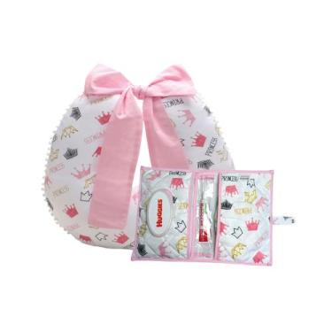 Imagem de Kit Almofada Amamentação com Porta Fralda Bebê Menina Menino - Maria's