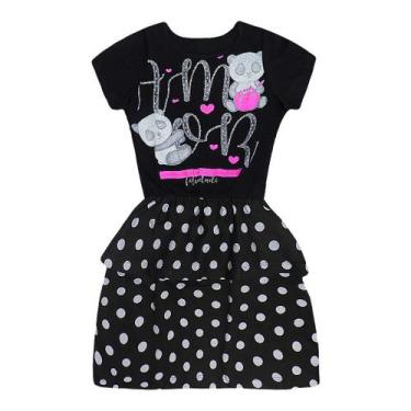 Imagem de Vestido Preto Poá com Pandas - Big Bless, 8
