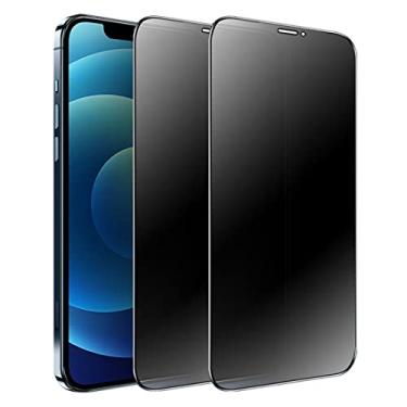 Imagem de SOOPUR [Pacote com 2 protetores de tela de privacidade foscos compatíveis com iPhone 12 e 12 Pro 6,1 polegadas, super dureza, resistente a arranhões, anti-impressões digitais, película de vidro