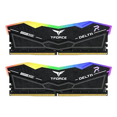 Imagem de TEAMGROUP T-Force Delta RGB DDR5 Ram 48 GB (2 x 24 GB) 7600 MHz PC5-60800 CL36 M-DIE Módulo de memória RAM para chipset série 600 700 XMP 3.0 pronto preto - FF3D548G7600HC36EDC01