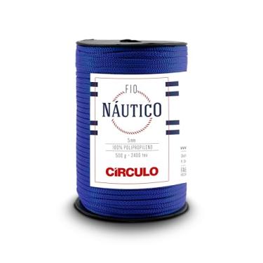 Imagem de Circulo - Fio náutico, cordão impermeável premium 5 mm 100% polipropileno, 227 jardas, 499 g, grosso, especial para acessórios de moda, bolsa e decoração em crochê e cor macramé 2829 - azul bola