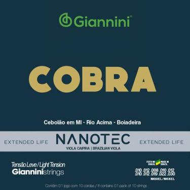 Imagem de Jogo Cordas Giannini Nanotec Para Viola Caipira Leve Níquel