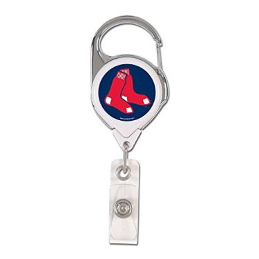 Imagem de WinCraft Suporte de crachá premium retrátil MLB Boston Red Sox, cor da equipe, tamanho único