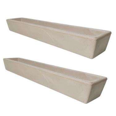 Imagem de Kit 2 Jardineira Floreira 80x10 De Polietileno Para Flores E Plantas -