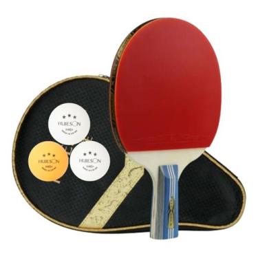 Imagem de Raquete Classineta Profissional Ping Pong Huieson 3 Estrelas + Raquete