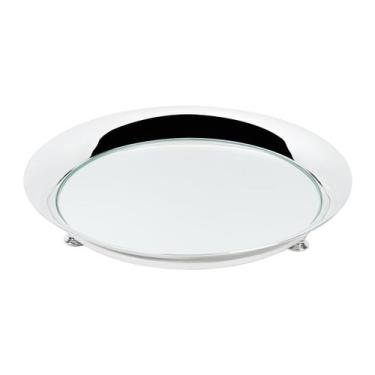 Imagem de Bandeja Redonda Femme Pequena Prata com Espelho - St James